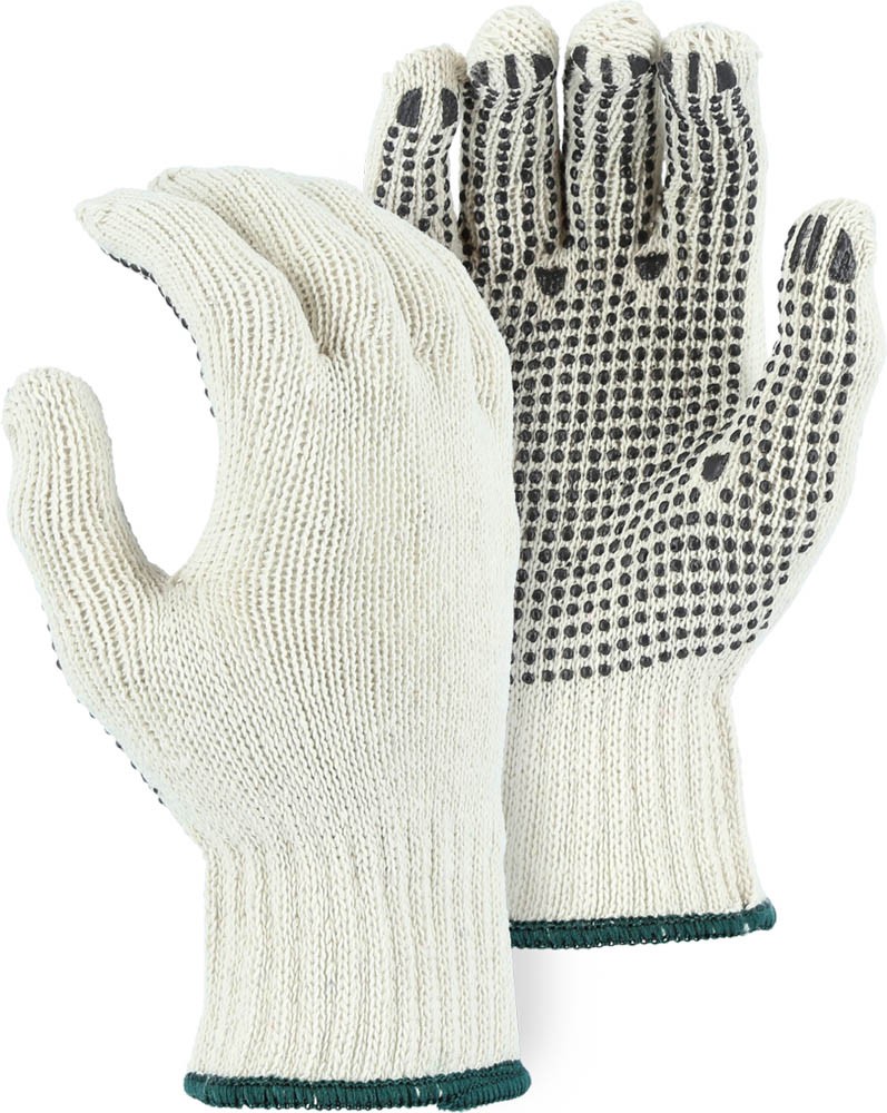 3815 Majestic® Glove Meduim Weight Cotton/Poly String Knit Glove with PVC Dots